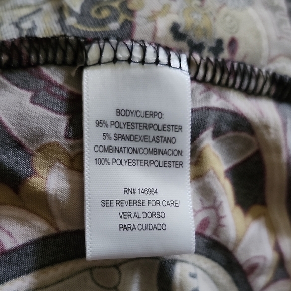 Signature by Robbie Bee Black and Olive Floral Dress - Picture 8 of 9